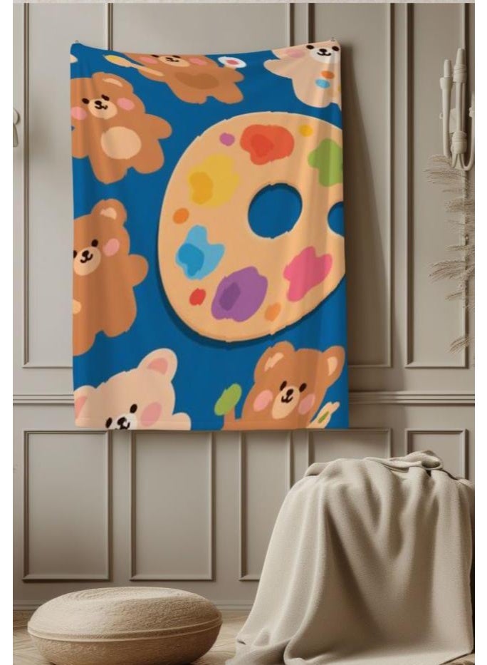 عام بطانية رقيقة من الفانيلا الكرتونية للأطفال والرضع (دافئة ومريحة، ومناسبة للنوم والألعاب) 70 سم * 100 سم