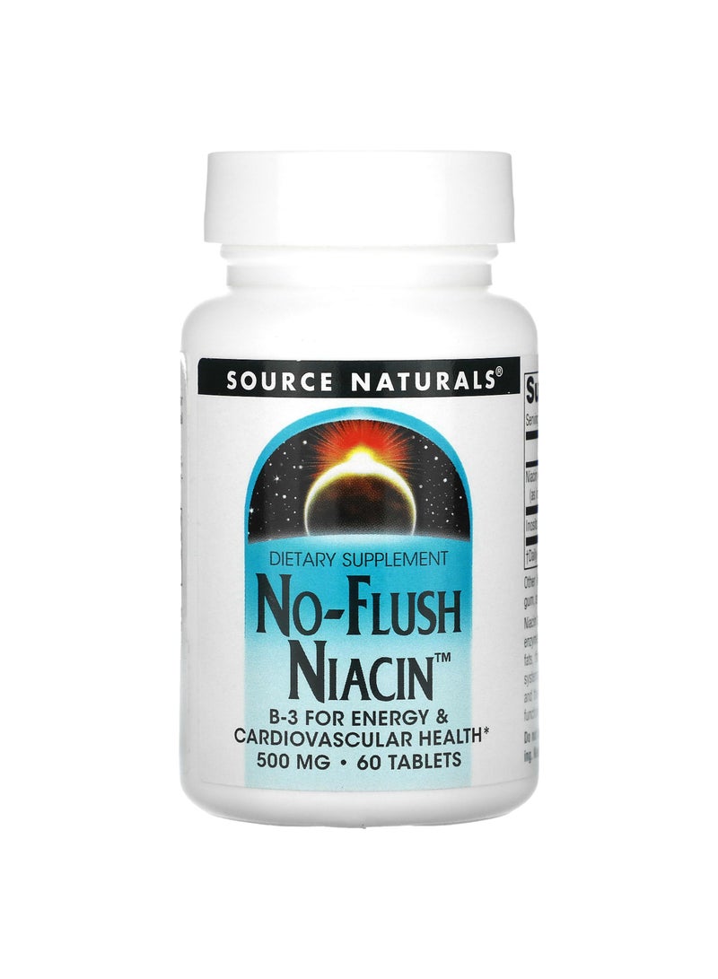 No-Flush Niacin, 500 mg, 60 Tablets