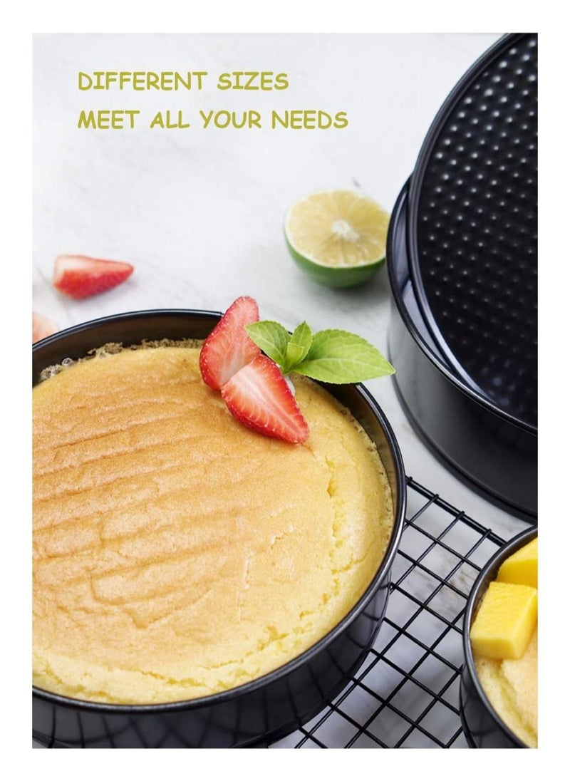 Yuroochii - Springform Cake Pan Set Of 3 (4,7,9 Inch) - Round Nonstick Baking Pans Spring Form For Cheesecake, Cake Pan/Springform Cake Tin/Cheesecake Pan Set with Removable Bottom - Image 1