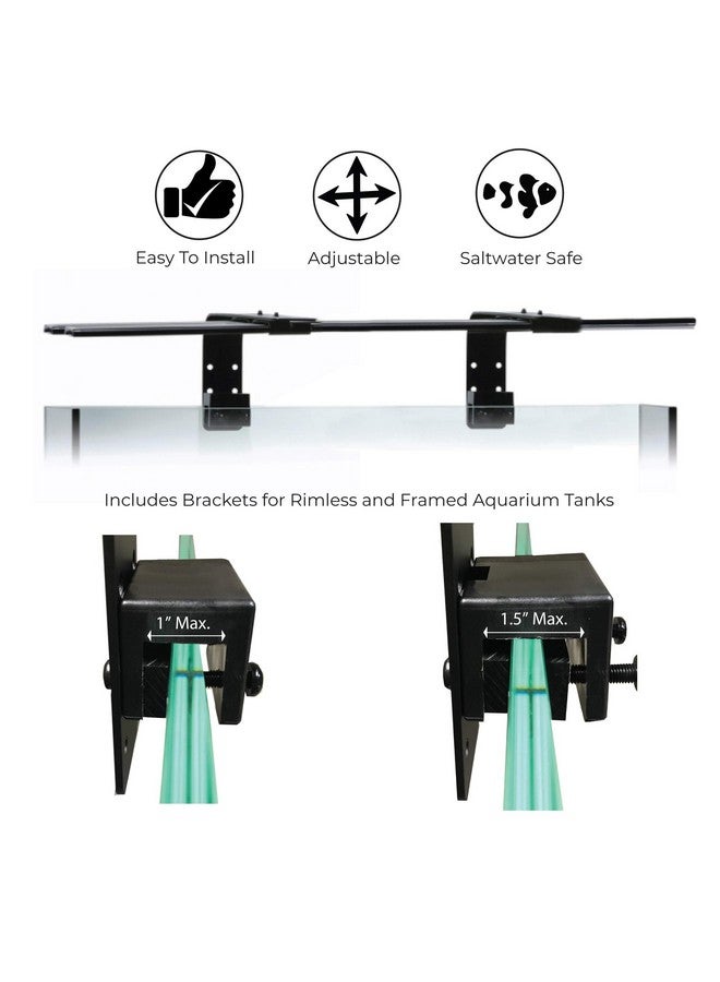 Current Usa Dual Led Adjustable Universal Tank Mount Lighting Bracket (4192) | Aquarium Light Tank Mounting Aluminum Arm For Fish Tanks | Works With A Variety Of Strip Lights - Image 2