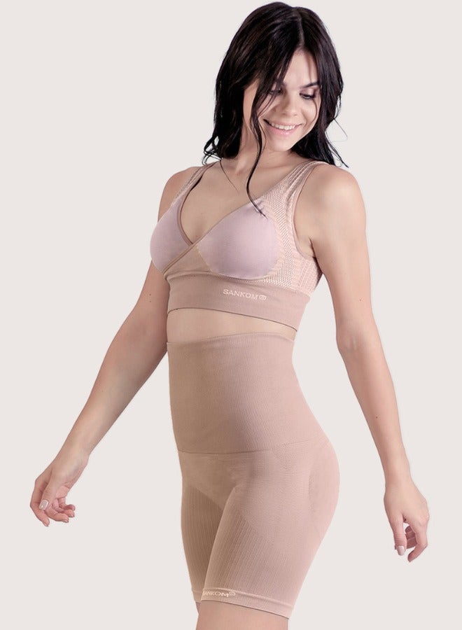 SANKOM Patent classic Shaper for Women - High Waist Tummy Control & Back Support | Breathable, Seamless, and Comfortable Body Shaper | Smooths Waistline, improve posture, Light Feel, and Slimming Fit unde - Image 1