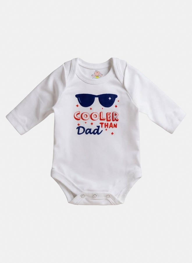 BabyShoora Baby Unisex Printed Long Sleeves Cotton Bodysuit (Pack Of 2) - Image 3