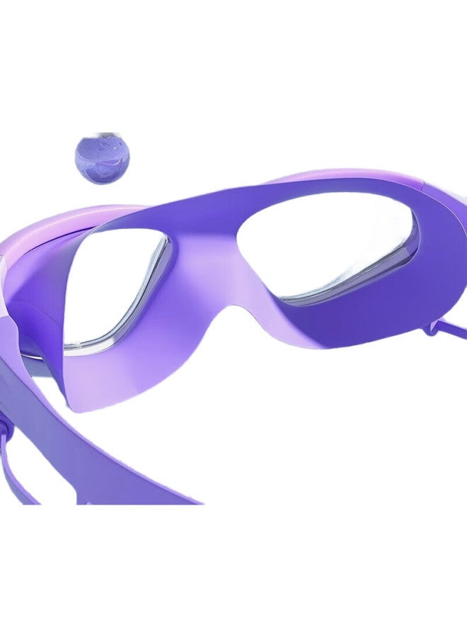 YouYou Children'S Swimming Goggles, Waterproof, Anti-Fog, High-Definition, For Swimming Pool, Boys And Girls, Swimming Equipment, Five-Piece Set, 6932 Purple - Image 1