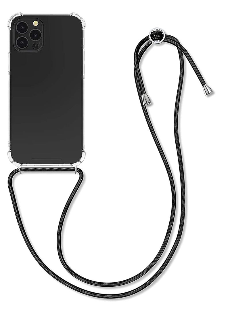 SYOSI Cases Cover with Lanyard Strap Cord Chain for iPhone 12 Pro Case, Mobile Phone Crossbody Necklace Stylish Hang Holder Easy to Carry Phone Bumper - Image 5