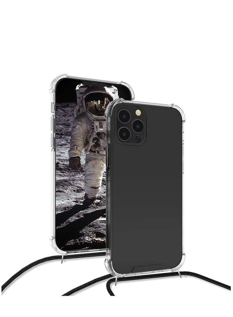 SYOSI Cases Cover with Lanyard Strap Cord Chain for iPhone 12 Pro Case, Mobile Phone Crossbody Necklace Stylish Hang Holder Easy to Carry Phone Bumper - Image 2