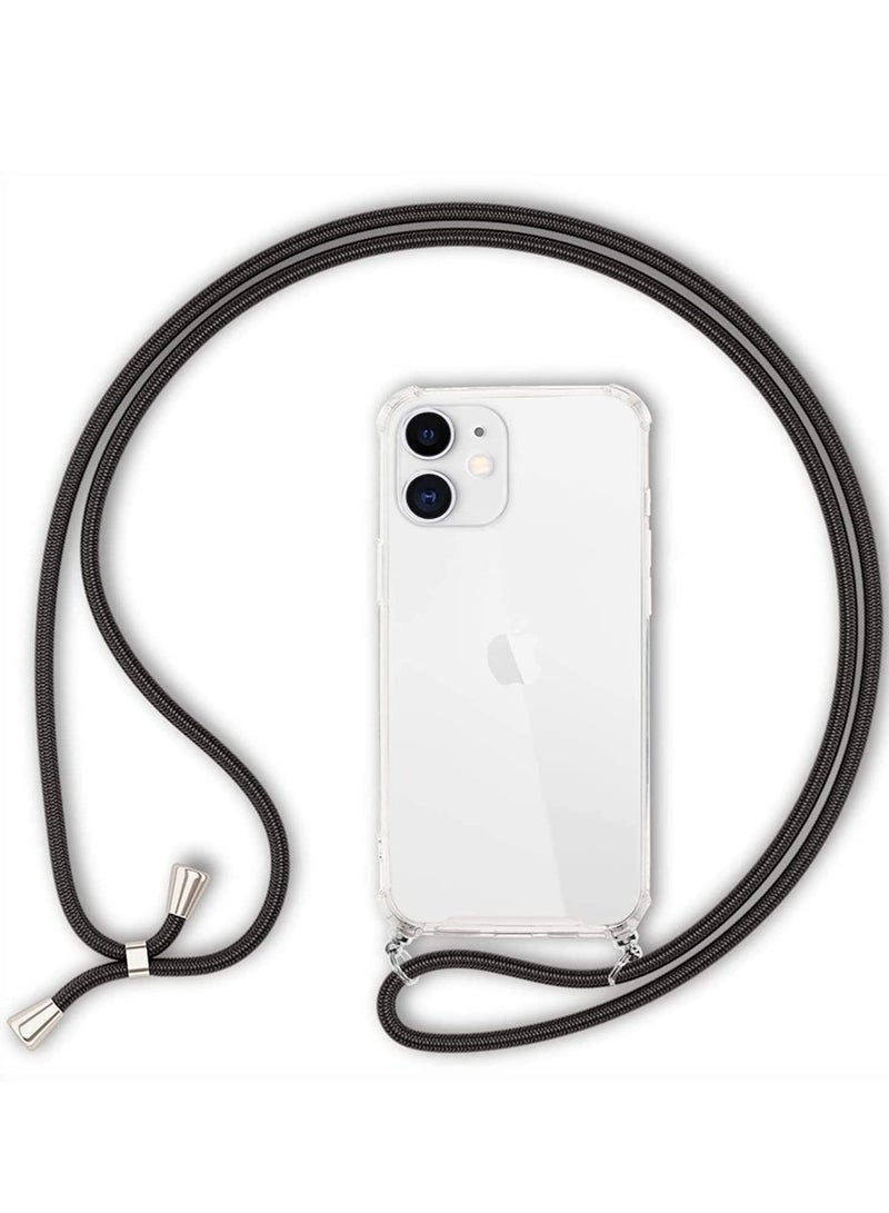 SYOSI Cases Cover with Lanyard Strap Cord Chain for iPhone 12 Pro Case, Mobile Phone Crossbody Necklace Stylish Hang Holder Easy to Carry Phone Bumper - Image 1