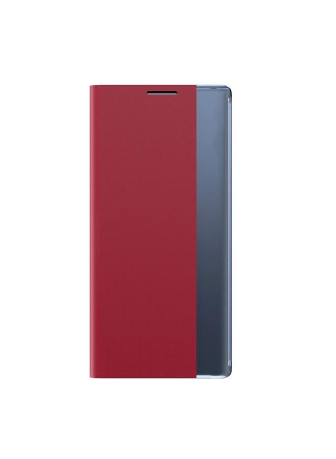 S-TOP Case For Huawei P smart 2021 / Y7a Plain Texture Cloth Attraction Flip Holder Leather Phone Case - Image 2