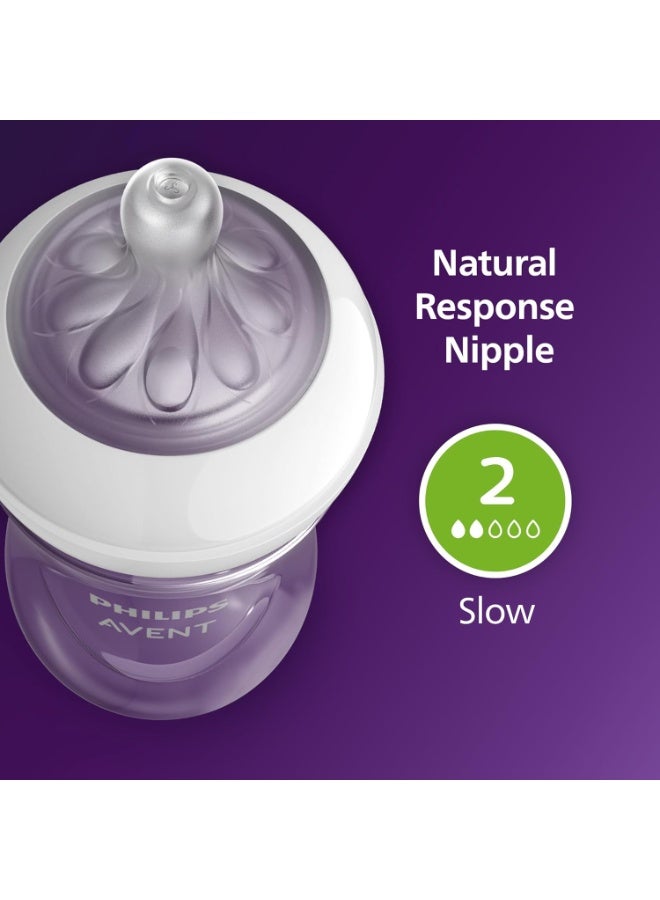 Philips Philips Avent Natural Baby Bottles with Natural Response Nipples (Slow Flow, Flow 2), 4oz, 2-Pack, SCY900/02 - Image 4