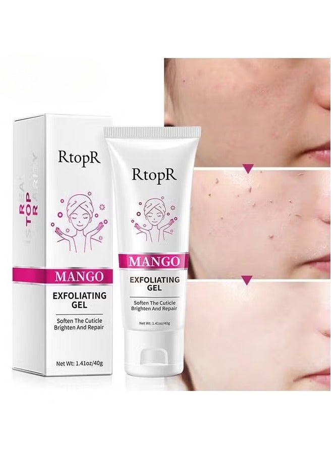 RtopR جل تقشير المانجو 40 جرام لتنعيم الجلد وتحسين وإصلاح الجلد المتقشر جل تنظيف وتقشير لجميع أنواع البشرة - Image 1