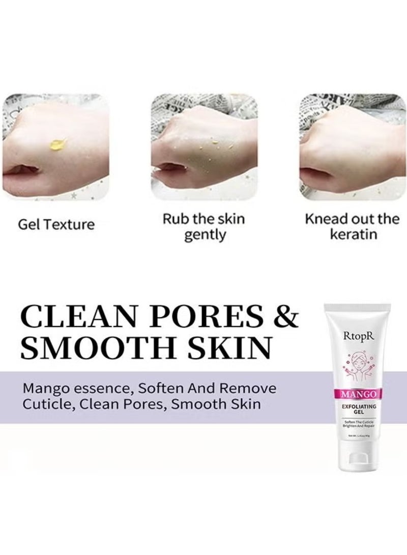 RtopR جل تقشير المانجو 40 جرام لتنعيم الجلد وتحسين وإصلاح الجلد المتقشر جل تنظيف وتقشير لجميع أنواع البشرة - Image 2