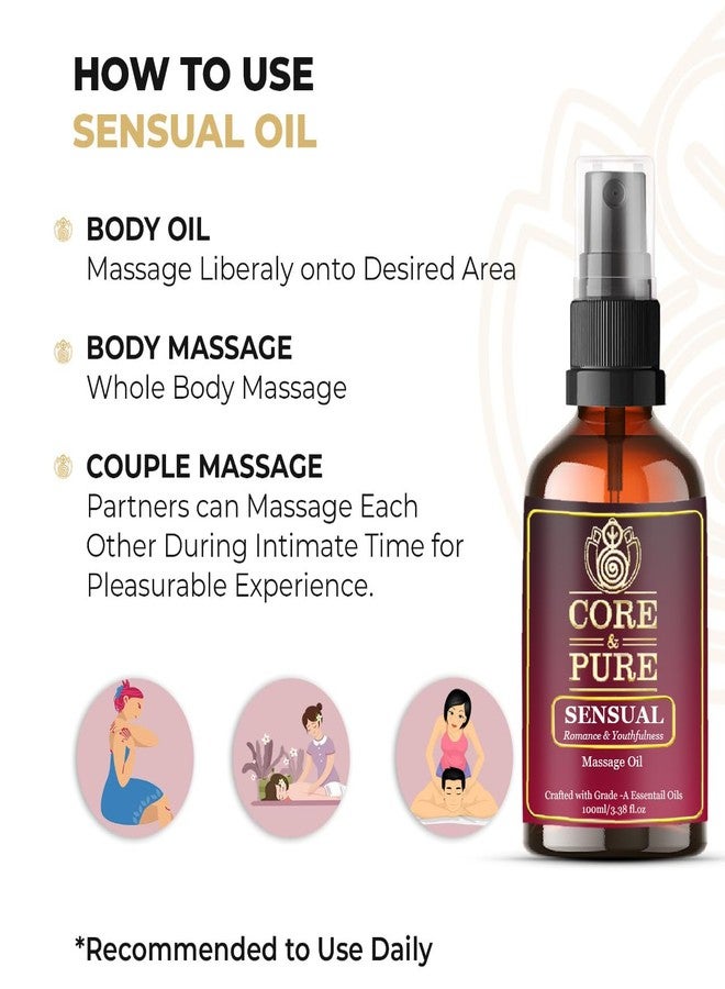 CORE & PURE Sensual Massage Oil- |Natural Essential Oils Infused, Ayurvedic|- 100 ml - Image 4