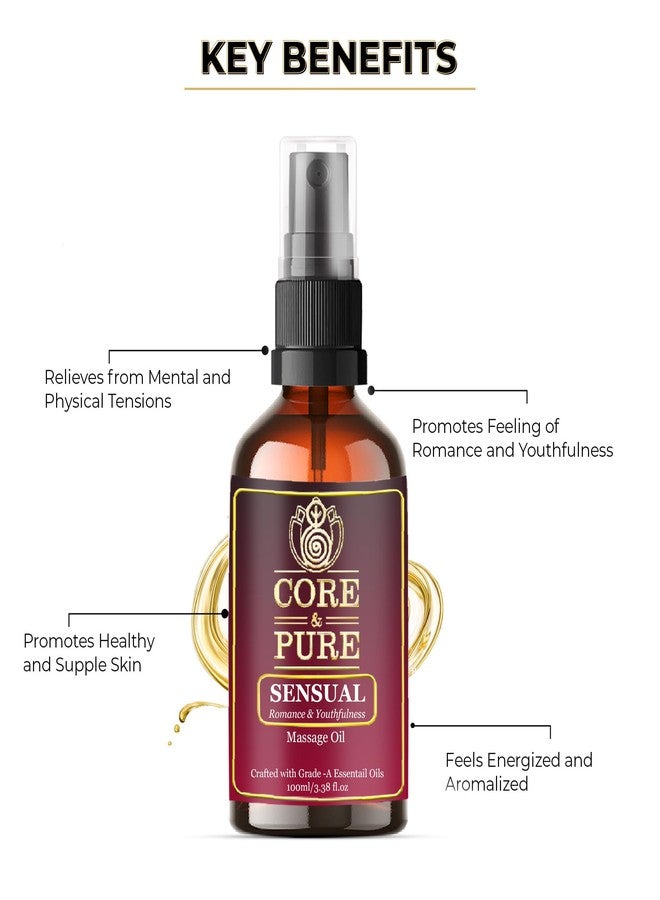CORE & PURE Sensual Massage Oil- |Natural Essential Oils Infused, Ayurvedic|- 100 ml - Image 3