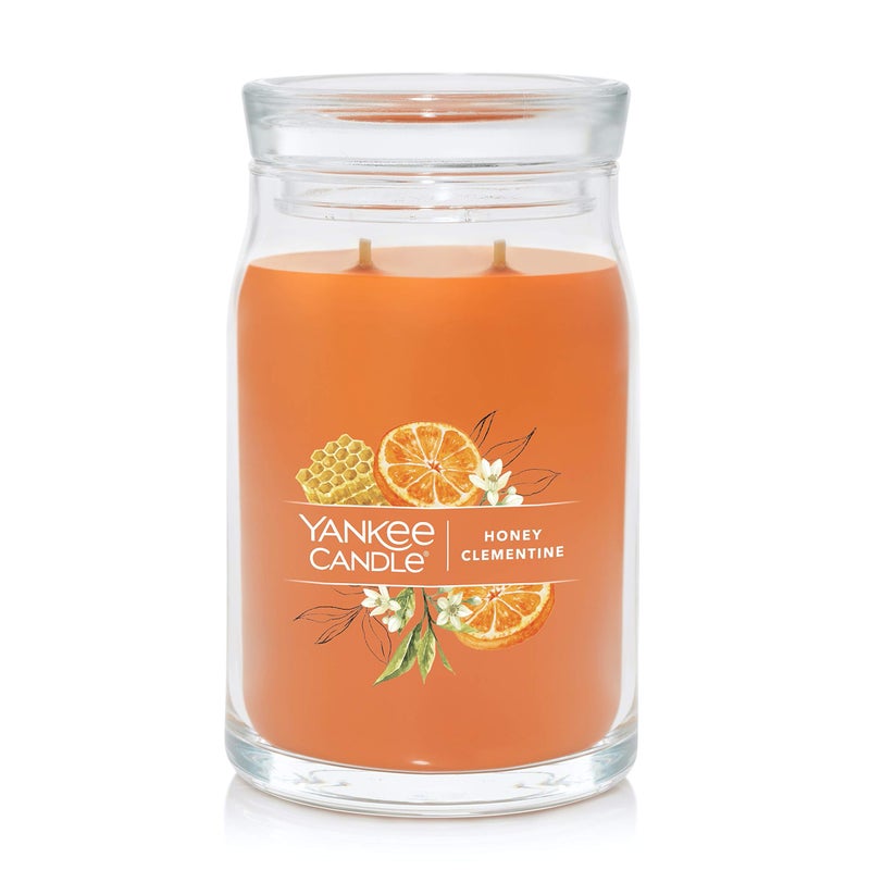 YANKEE CANDLE Yankee Candle Honey Clementine Scented Signature 20oz Large Jar 2Wick Candle Over 60 Hours of Burn Time