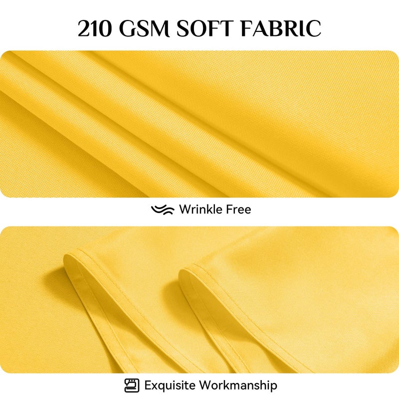 Softalker Rectangle Tablecloth  Waterproof & Stain Resistant Table Cloths Wrinkle Free 210GSM Fabric Washable Polyester Table Cover for Spring/Party/Outdoor - 52 x 70 inch Yellow - Image 5