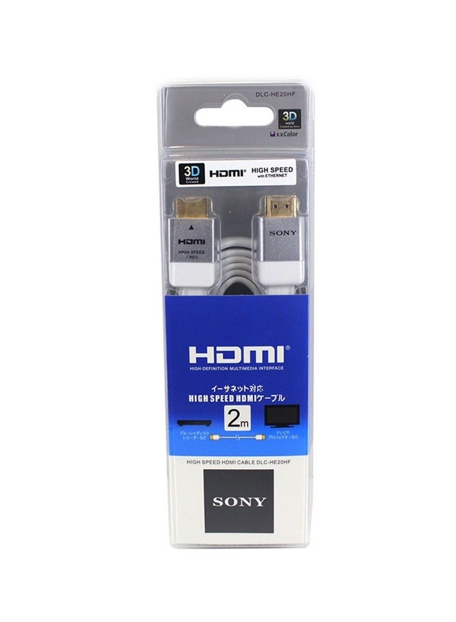 سوني HDMI Cable 2M High Speed 1.4v Flat White  Cord 3D HD PS4 for XBOX 1080P TV - white White - Image 2