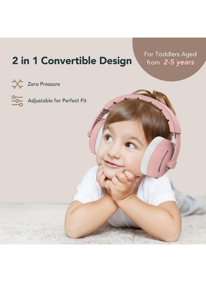 Moonybaby 2-in-1 Baby Ear Protection, Comfortable Baby Headphones, Noise Cancelling, Adjustable Baby Headphones with Stretchy Band, Baby Flight Essentials for Travel/Outdoors, Pink - Image 3