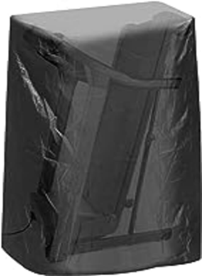 QWORK Treadmill cover, dustproof waterproof folding treadmill cover oxford cloth fold-able cover for indoor outdoor sunscreen treadmill cover, black