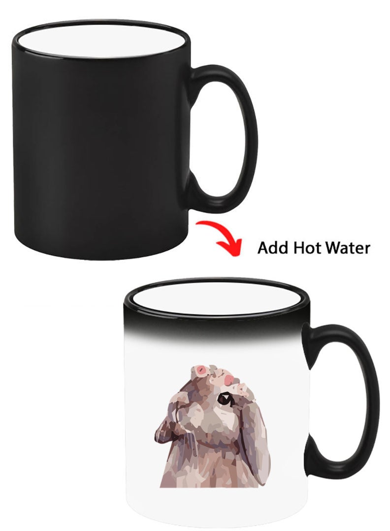 Theodor Color Changing Heat Sensitive Ceramic Mug, Image Revealed When HOT Liquid is Added! Rabbit - Image 1