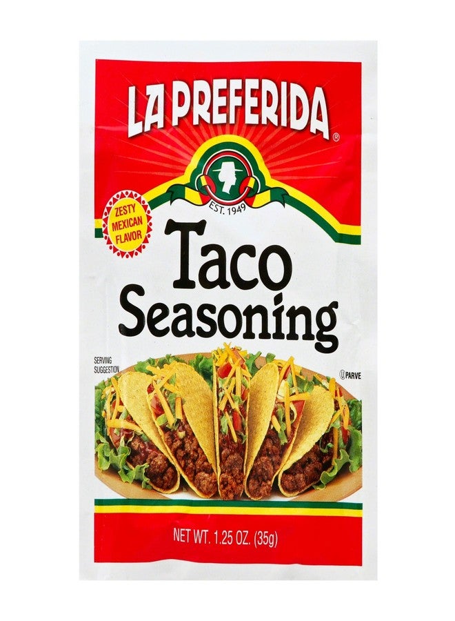 La Preferida Authentic Taco Seasoning Mix - Bold Flavor, Versatile Spice blend for Wings, Burgers, Soups, Dips & more, 1.25 oz (Pack of 24) - Image 1