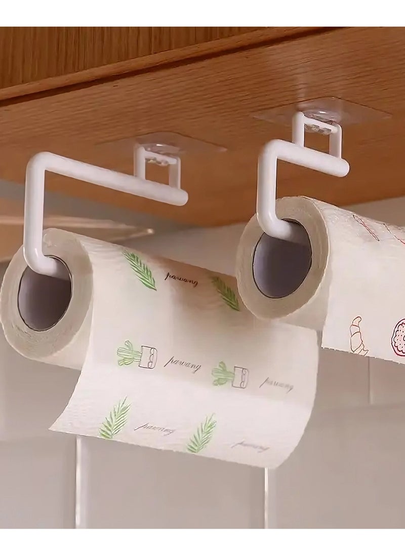 OQUERA 2 Set Rotatable Multipurpose Holder: Versatile Tissue Holder, Heavy-Duty Bathroom Towel Racks. Ideal for Kitchen, Toilet Paper, Bath Towels, Loofahs, and More. Efficient Kitchen and Bath Organization  - Image 2