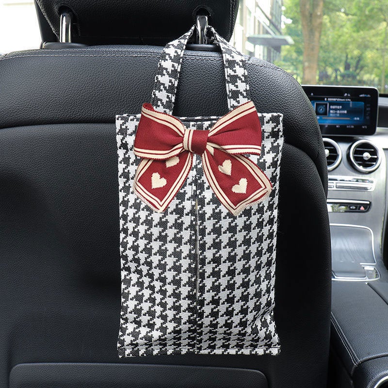 Shake The Sound Explosion Car Trash Can Car With Rhombus Retro Co-Pilot Tissue Box Can Be Sent On Behalf - Image 1