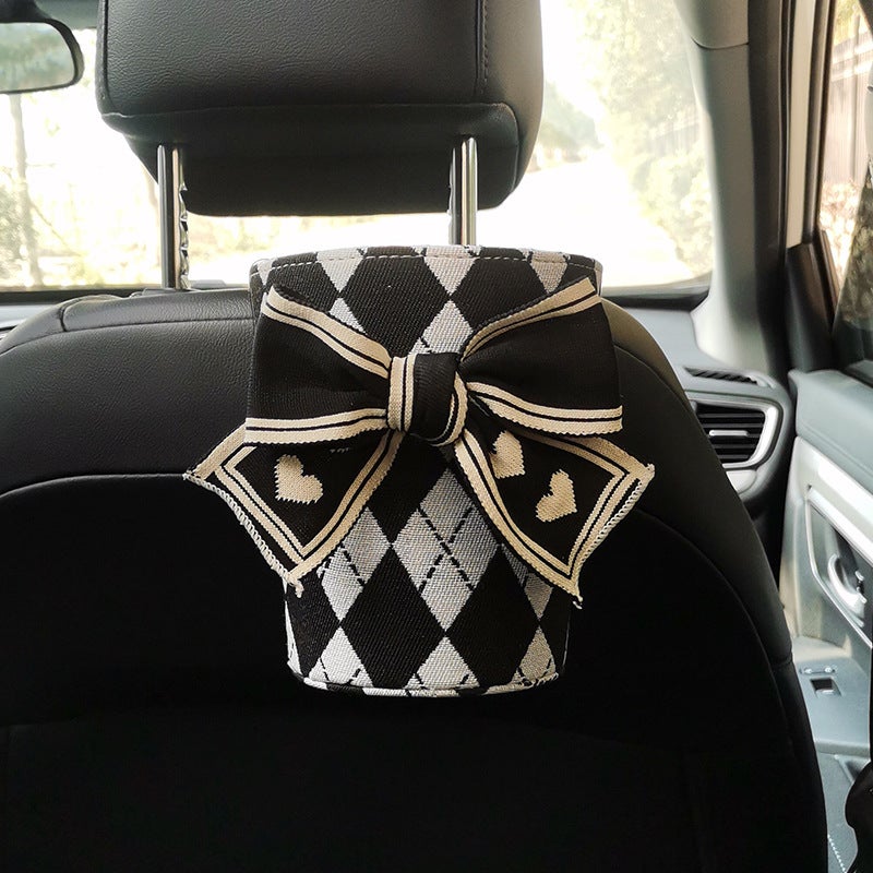 Shake The Sound Explosion Car Trash Can Car With Rhombus Retro Co-Pilot Tissue Box Can Be Sent On Behalf - Image 4