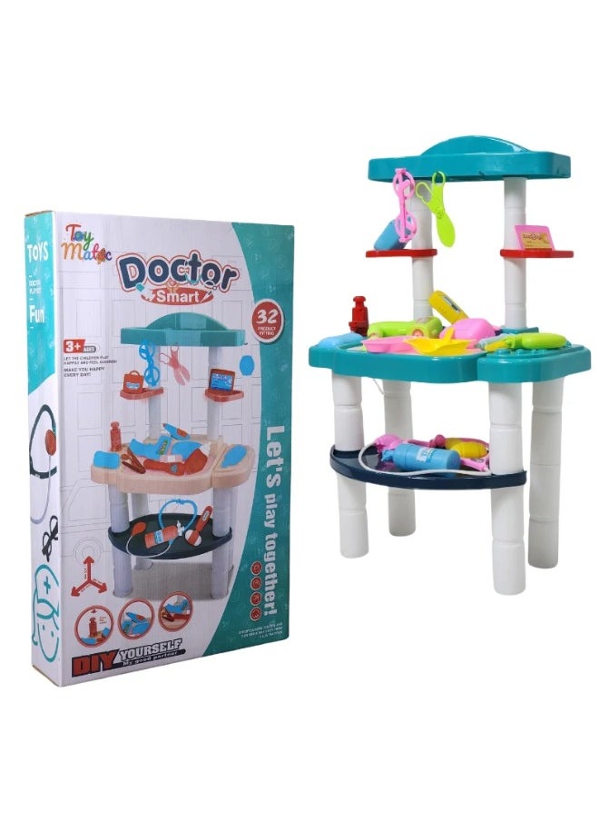 Toy Matic DIY Doctor Smart Playset 32 Pieces Lets Play Together High Quality For Kids Case,Medical Role Play Educational Toy,Doctor Playset for Boys Girls Ages 3+  - Image 1