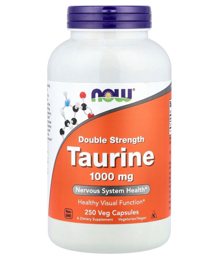 now Taurine 1000 mg 250 Veg Capsules