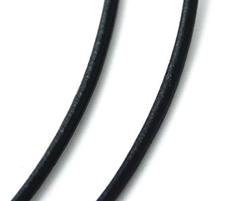 LynnAround Sturdy Beach Choker Surf Necklace Adjustable Genuine 2mm, 3mm Round Brown/Black Leather Cord 16-32" (Black3mm) - Image 3