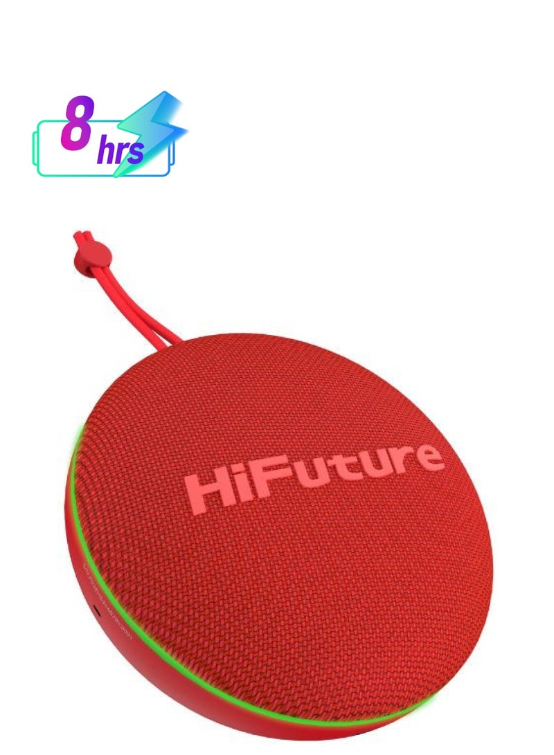 HiFuture Altus 10W Wireless Ultra Portable Speaker, 8hrs Playtime & Waterproof, Red - Image 1