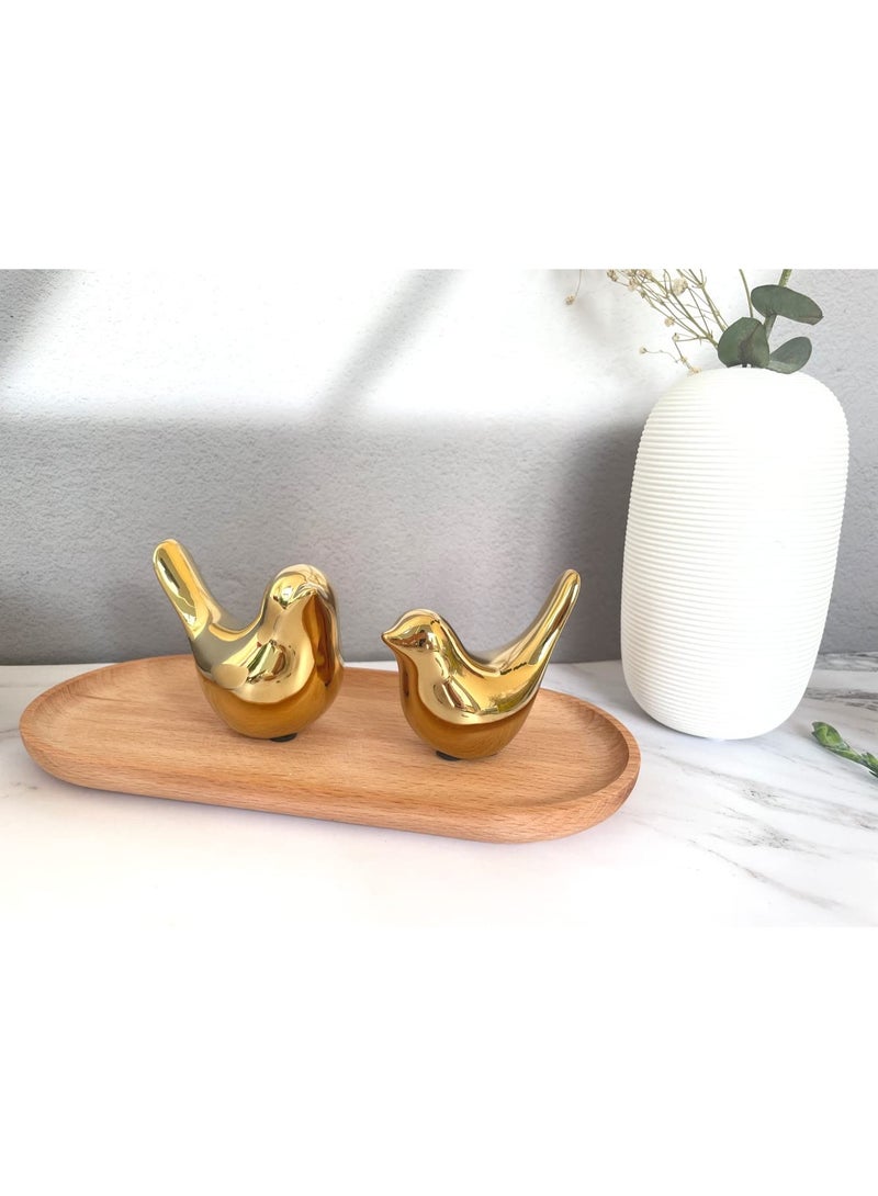 Gold Bedroom Decor Aesthetic, Shelf Decor Birds for Living Room Decor, Small Animal Figurines Decor for Living Room Home Office Bookshelf Tabletop - Image 3