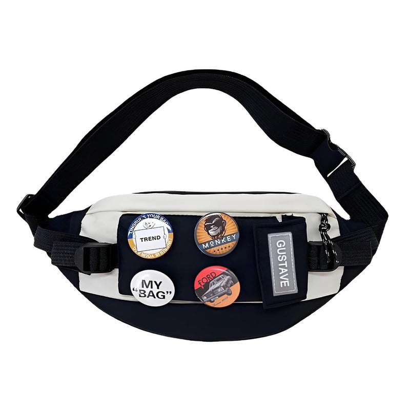 GUSTAVE ® Crossbody Bag for Men Women with Badges, Waterproof Sling Bag Large Shoulder Bag with Adjustable Strap for Commuting Travel Outdoor Activities Cycling - Image 1