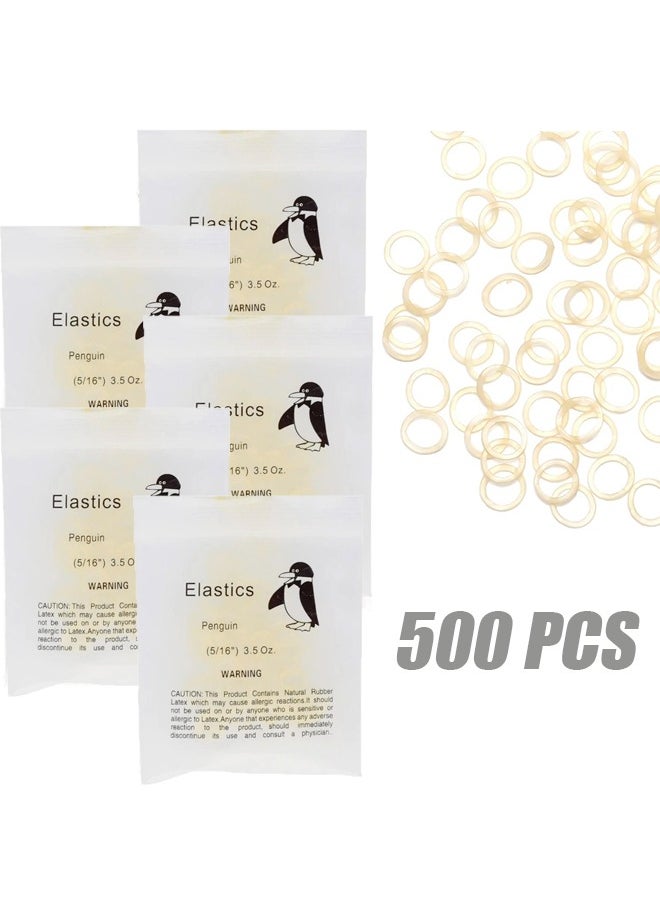HY 500 Pcs Orthodontic Elastic 5/16" 3.5 Oz, Rubber Bands Dental Rubber Bands for Dentist Clinic Orthodontic Supplies, for Dreadlocks, Hair, Braids, Fix Tooth Gap  - Image 1