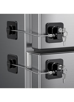 CUTESAFETY CUTESAFETY Sliding Cabinet Locks - Baby Proofing Cabinets with Adjustable Child Safety Lock - Childproof Latches for Knobs,Handles on Kitchen Doors,Storage Door,Cupboard,Closet,Dresser (Black, 10)  - Image 1