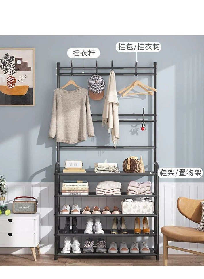 شماعات ملابس معدنية عالية الجودة – متينة وخفيفة لتنسيق وتنظيم الملابس لون اسود4  دور M - Image 3