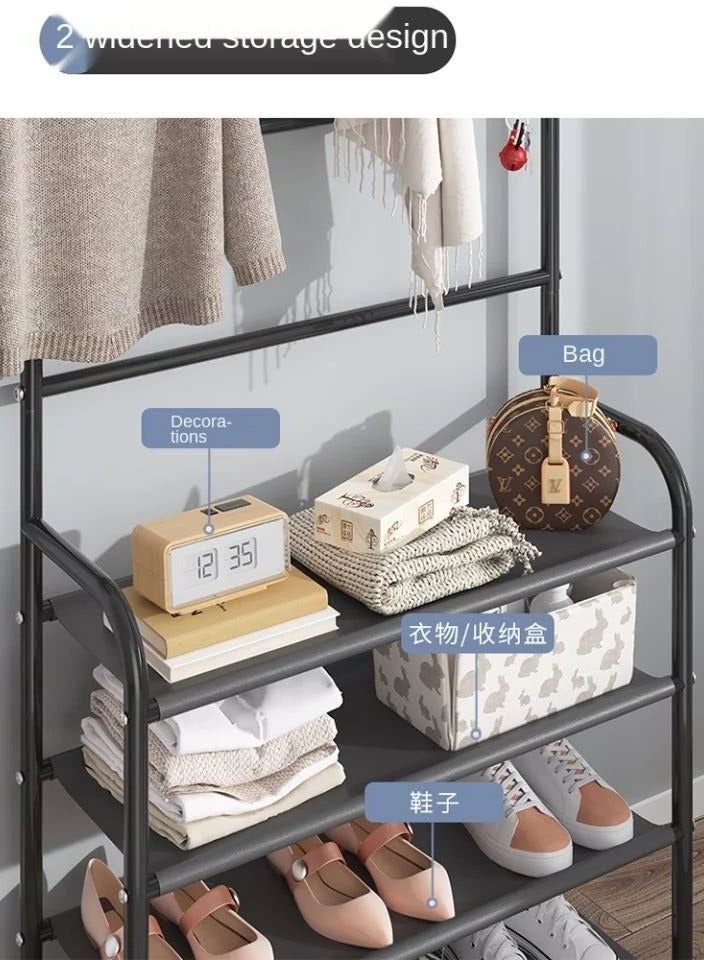 شماعات ملابس معدنية عالية الجودة – متينة وخفيفة لتنسيق وتنظيم الملابس لون اسود4  دور M - Image 4