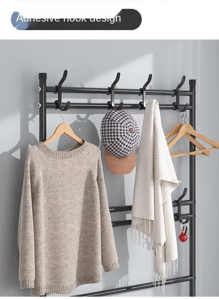 شماعات ملابس معدنية عالية الجودة – متينة وخفيفة لتنسيق وتنظيم الملابس لون اسود4  دور M - Image 5