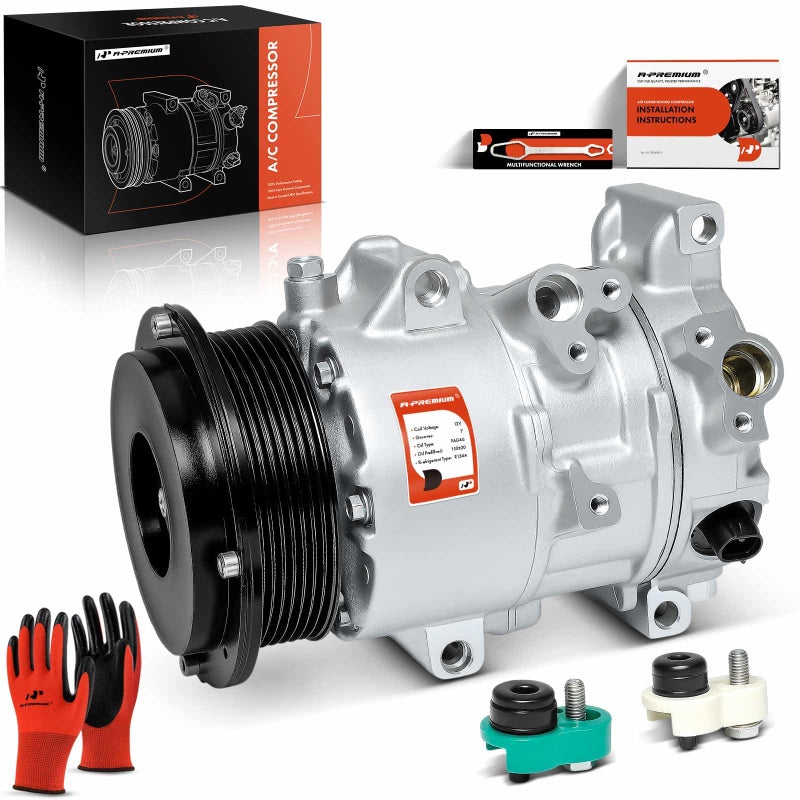 A-Premium Air Conditioner AC Compressor with Clutch Compatible with Toyota Camry 2007-2009, RAV4 2006-2008, L4 2.4L