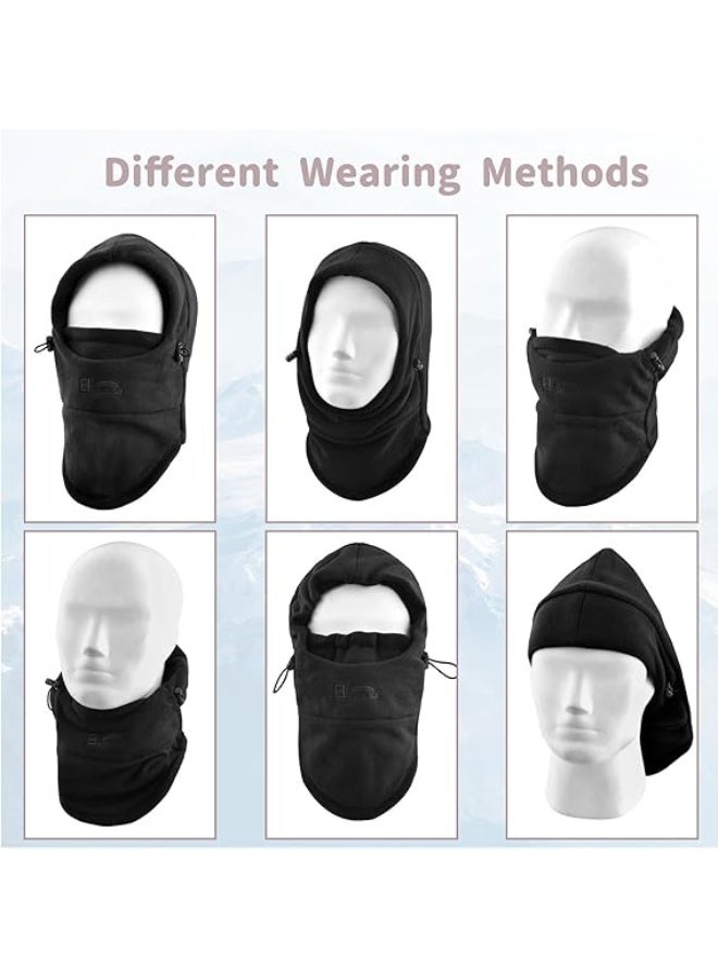 ZZLAY Kids Children's Balaclava Hat Fleece Ski Face Mask Winter Cap Adjustable Double Neck Warmer - Image 4