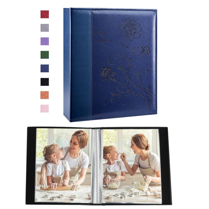 آرت ماج ArtMag Small Photo Album 4x6 2 Pack Every مع 26 صفحة واضحة تحمل 52 صورة رأسية لـ 4x6 Picturs Artors أو بطاقات بريدية تخزين (زرقاء) 50 جيوب/2pks - Image 1