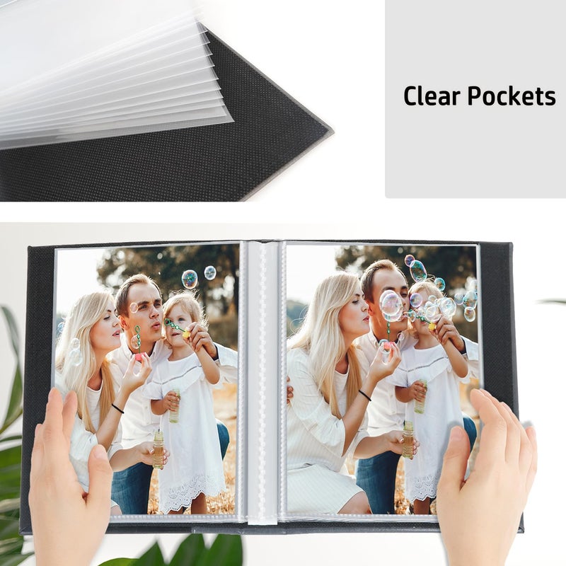 آرت ماج ArtMag Small Photo Album 4x6 2 Pack Every مع 26 صفحة واضحة تحمل 52 صورة رأسية لـ 4x6 Picturs Artors أو بطاقات بريدية تخزين (زرقاء) 50 جيوب/2pks - Image 4