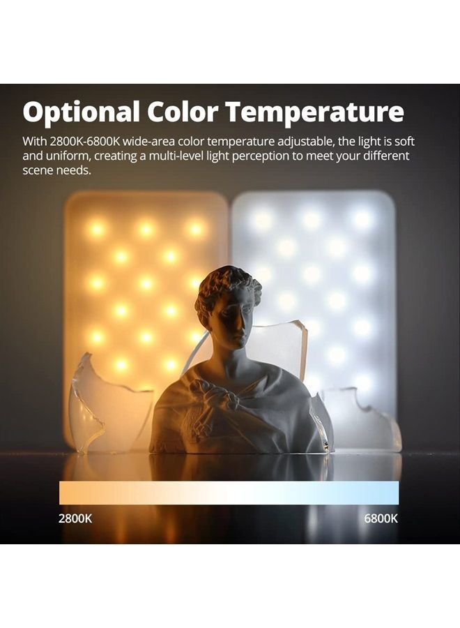 AMBITFUL A3 Full Color RGB LED Mini Light, Built-in FX Effects,350LX(0.5M,5500K) RA/95 TLCI/97,2800-6800K LED Video Light Panel with Mobile APP Control (White) - Image 3