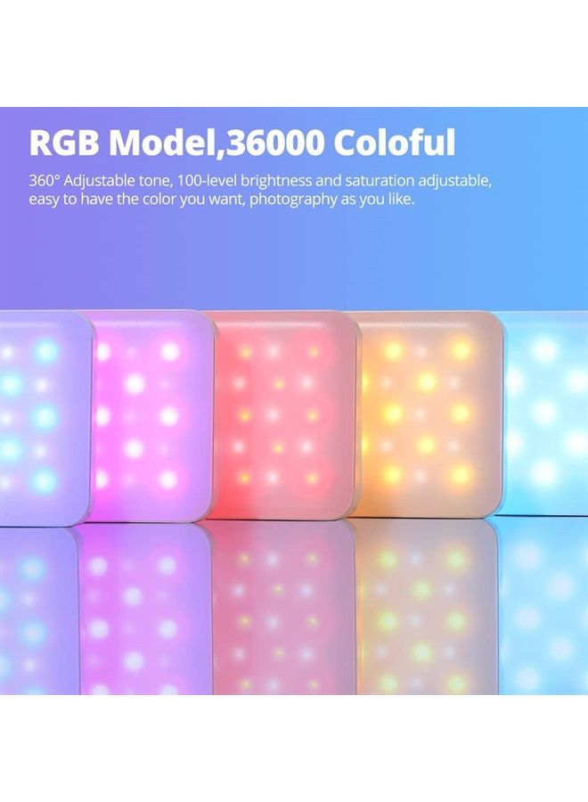 AMBITFUL A3 Full Color RGB LED Mini Light, Built-in FX Effects,350LX(0.5M,5500K) RA/95 TLCI/97,2800-6800K LED Video Light Panel with Mobile APP Control (White) - Image 2