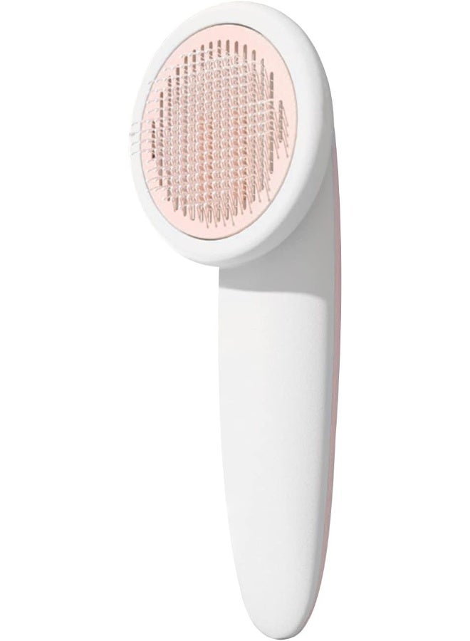 ECVV Pet Grooming Brush Self Clean Slicker Brush Comb Shedding Tools for Dogs and Cats Massage Removes Loose Undercoat Mats Tangled Dead Undercoat and Dirt, Pink - Image 1
