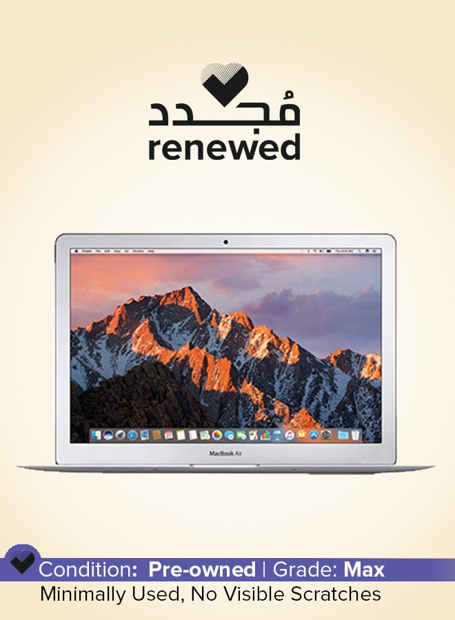 ابل  متجدد - كمبيوتر محمول ماك بوك إير A1466 (2015) بشاشة مقاس 13.3 بوصة ومعالج إنتل كور i5/الجيل الخامس وذاكرة الوصول العشوائي سعة 8 جيجابايت ومحرك أقراص SSD سعة 256 جيجابايت وبطاقة رسومات عالية الدقة سعة 1.5 جيجابايت باللغة الإنجليزية فضي - Image 1