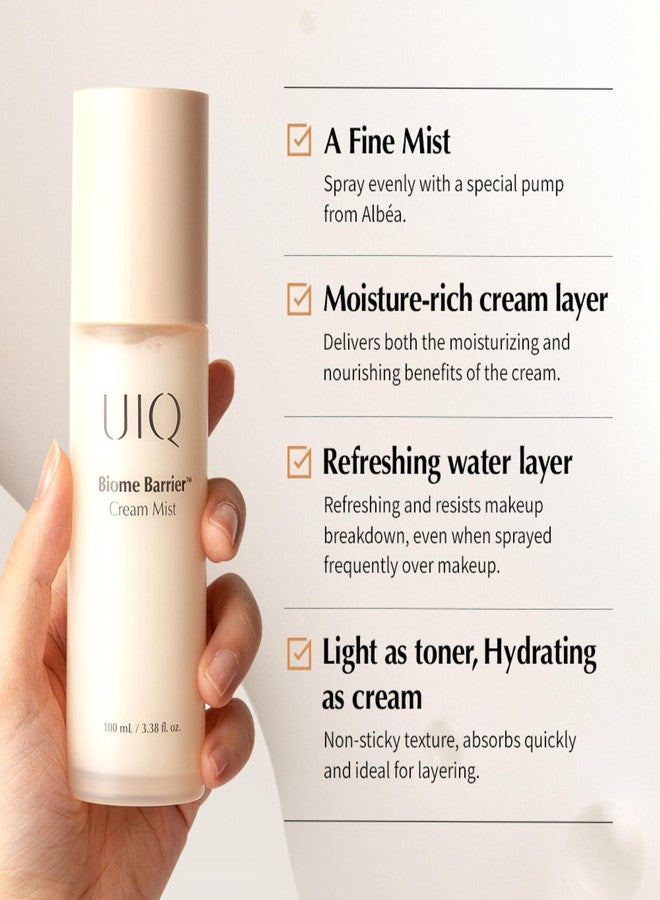 UIQ Biome Barrier Cream Mist - Facial Barrier Mist for Hydration & Skin Barrier Repair, Microbiome-Based Korean Skin Care, 3.38 fl oz - Image 2