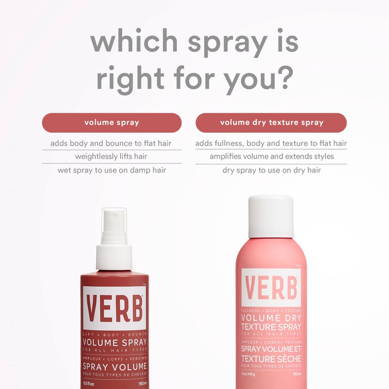 VERB Volume Dry Texture Spray, 1.6 oz- Boosts Volume, Adds Fullness & Weightless Grit - Sulfate, Paraben and Gluten Free - Image 3