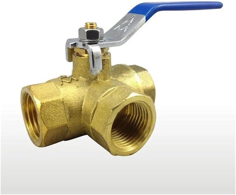 صمام الكرة النحاسي ثلاثي الاتجاه من النوع T لتحويل مدخل أنابيب المياه DN20 - Image 2