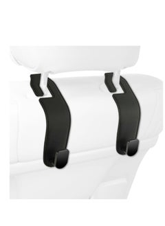 Oasisgalore 2 pcs Black Car Seat Back Hooks, Headrest Hangers for Purse, Umbrellas, Handbag Storage.  - Image 1