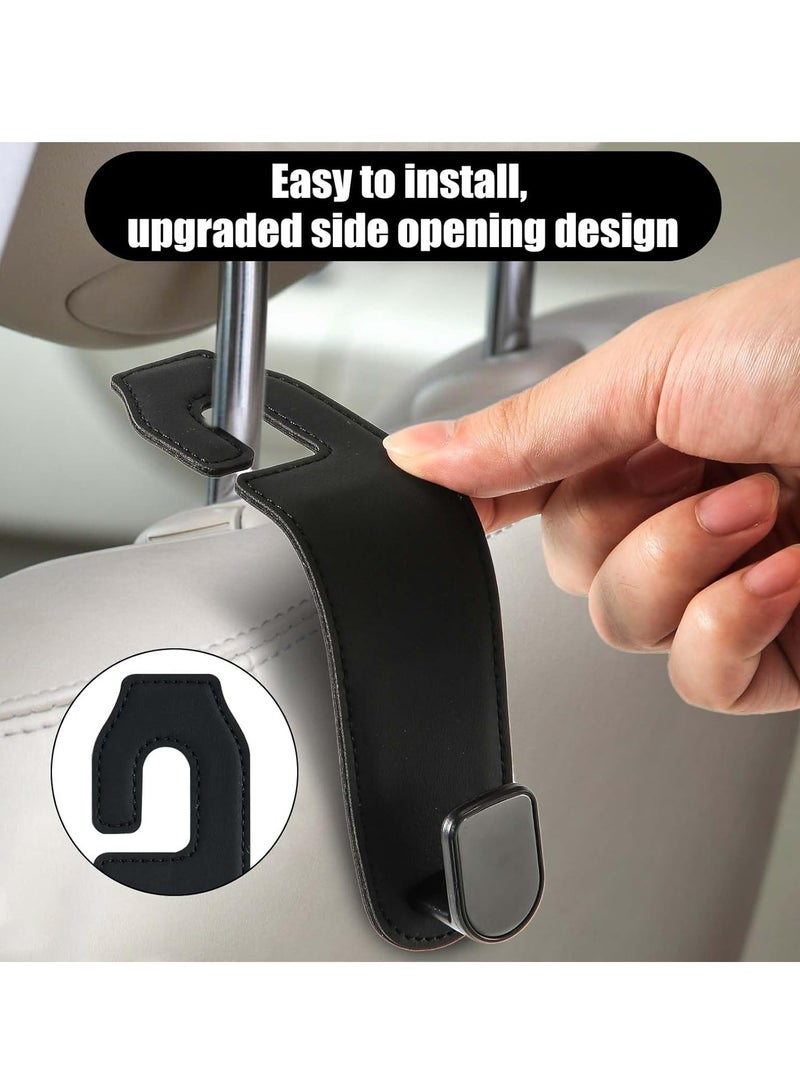 Oasisgalore 2 pcs Black Car Seat Back Hooks, Headrest Hangers for Purse, Umbrellas, Handbag Storage.  - Image 4